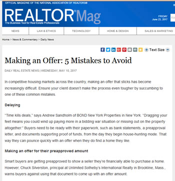 Real Estate Offer - Mistakes Article